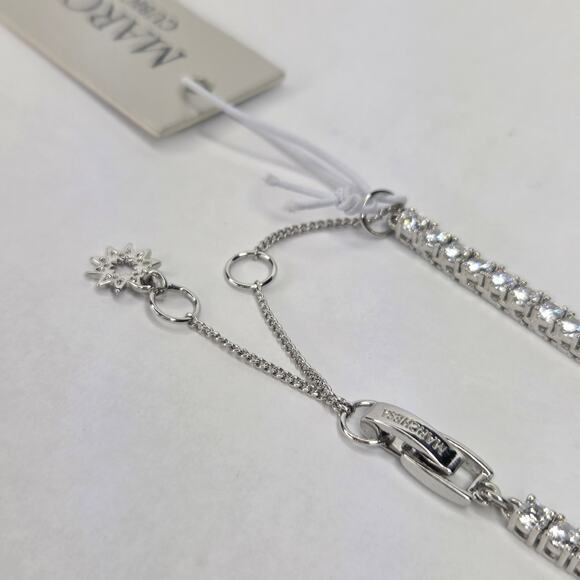 Marchesa Cubic Zirconia Tennis Collar Statement Necklace, 16" NEW - Picture 11 of 13